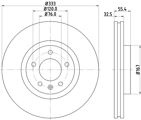 Brzdový kotouč HELLA 8DD355109-681