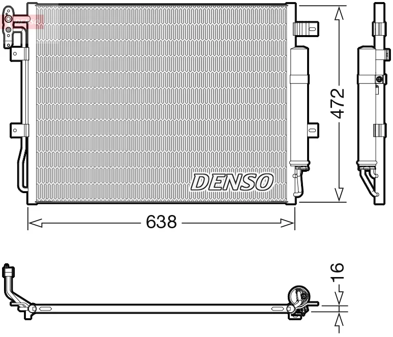 Kondenzátor, klimatizace DENSO DCN14003 Kondenzátor, klimatizace DENSO DCN14003