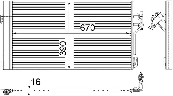 Kondenzátor, klimatizace MAHLE AC761000S