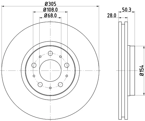 Brzdový kotouč HELLA 8DD355127-531