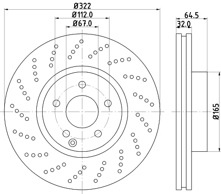 Brzdový kotouč HELLA 8DD355128-791