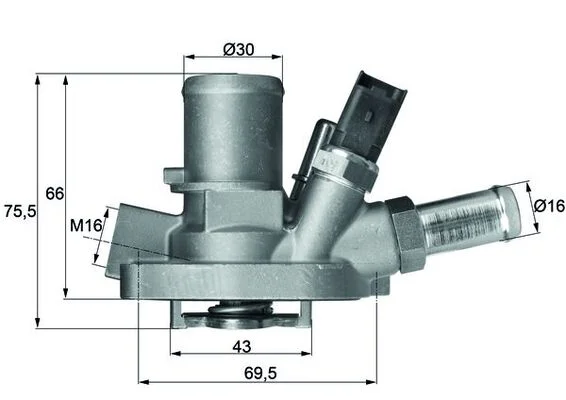 Termostat, chladivo MAHLE TI14780