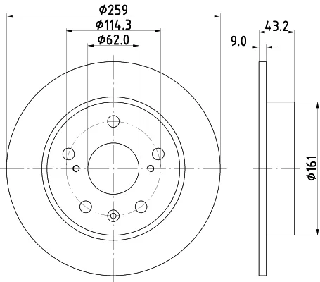 Brzdový kotouč HELLA 8DD355120-531