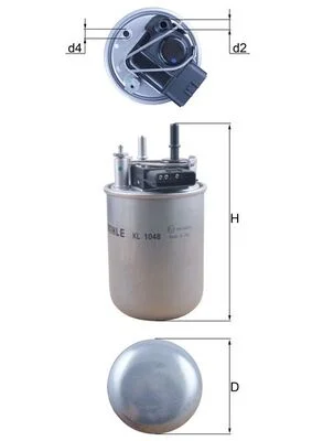 Palivový filtr KNECHT KL1048 – OE 164001KB2B