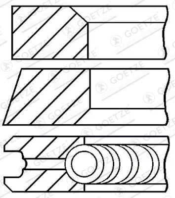 Sada pistnich krouzku GOETZE ENGINE 08-433200-00 – OE 71732631