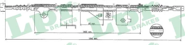 Tažné lanko, parkovací brzda LPR C0499B – OE 365319F000