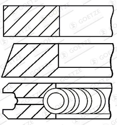 Sada pístních kroužků GOETZE ENGINE 08-432907-00 Sada pístních kroužků GOETZE ENGINE 08-432907-00