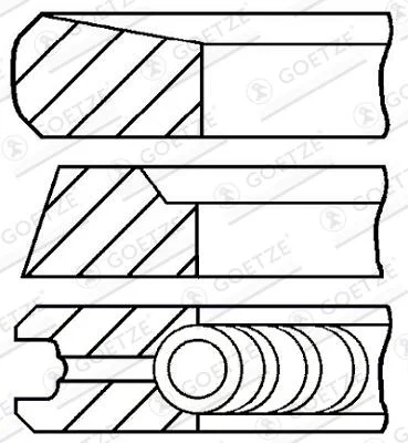 Sada pístních kroužků GOETZE ENGINE 08-436100-00