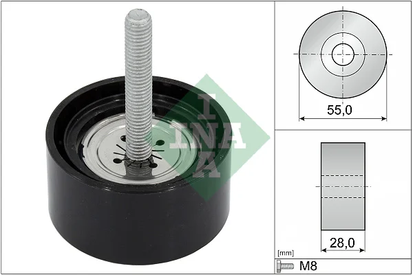 Vratná/vodicí kladka, klínový žebrový řemen Schaeffler INA 532086910