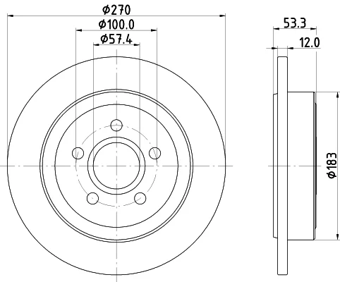 Brzdový kotouč HELLA 8DD355122-941