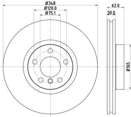 Brzdový kotouč HELLA 8DD355129-301