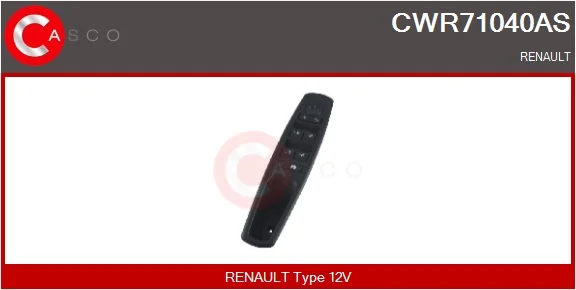 Spínač, zvedací zařízení oken CASCO CWR71040AS – OE 809610016R Spínač, zvedací zařízení oken CASCO CWR71040AS – OE 809610016R