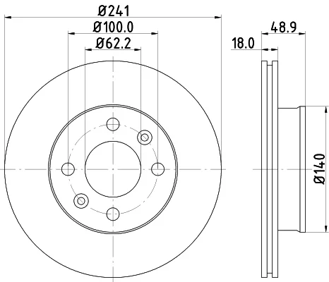 Brzdový kotouč HELLA 8DD355112-791