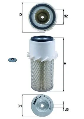 Vzduchový filtr MAHLE LX13