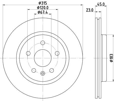 Brzdový kotouč HELLA 8DD355132-751