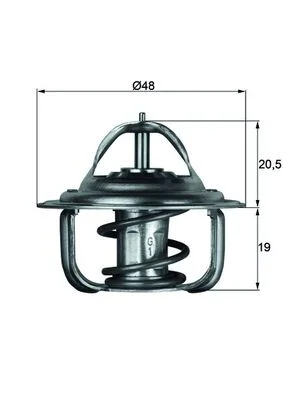 Termostat, chladivo MAHLE TX187D