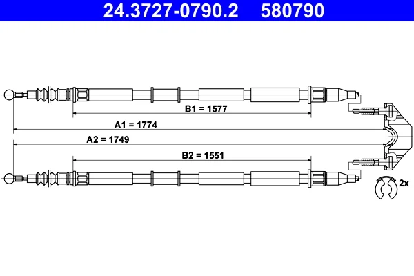 brzdové lanko Starline LABR.1622 brzdové lanko Starline LABR.1622