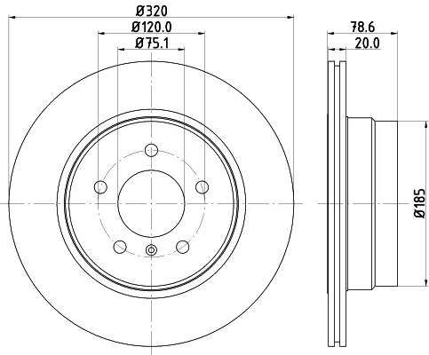 Brzdový kotouč HELLA 8DD355128-761