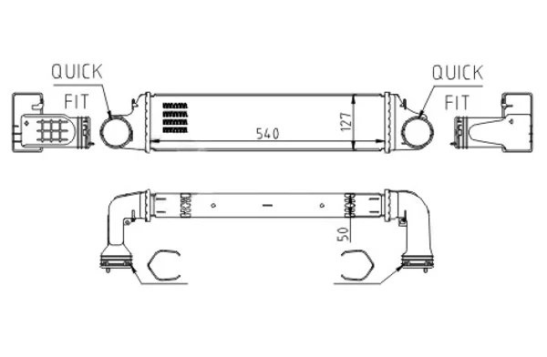 CHLADIČ VZDUCHU BMW 3 E46 318D 98- HART 612494