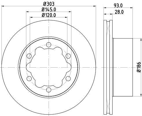 Brzdový kotouč HELLA 8DD355118-061