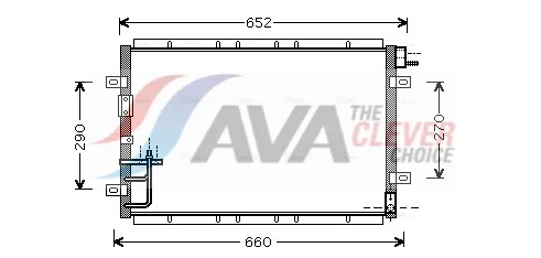 Kondenzátor, klimatizace AVA Clever Choice KA5030 – OE 976063E000