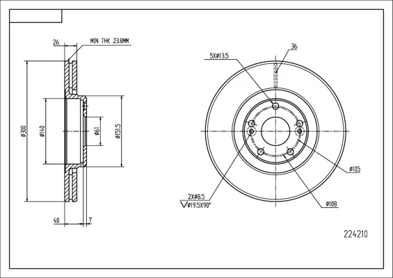 BRZ.KOTOUČ /P/ LAGUNA 01- HART 224210 BRZ.KOTOUČ /P/ LAGUNA 01- HART 224210