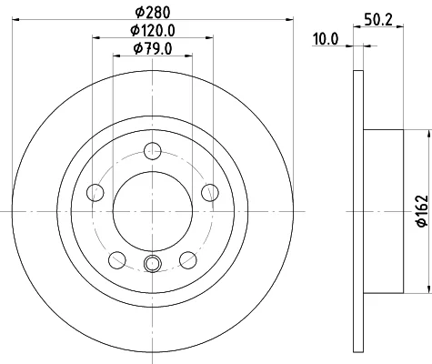 Brzdový kotouč HELLA 8DD355123-001