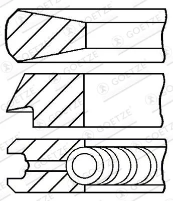Sada pístních kroužků GOETZE ENGINE 08-422100-00 Sada pístních kroužků GOETZE ENGINE 08-422100-00