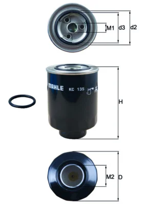 Palivový filtr MAHLE KC135D