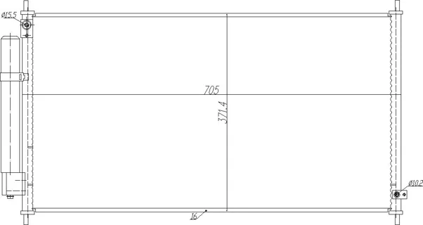 CHLADIČ DO KLIMAT. HONDA CITY 03- HART 621627 – OE 80110SELT01