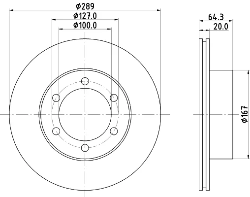 Brzdový kotouč HELLA 8DD355104-761 Brzdový kotouč HELLA 8DD355104-761