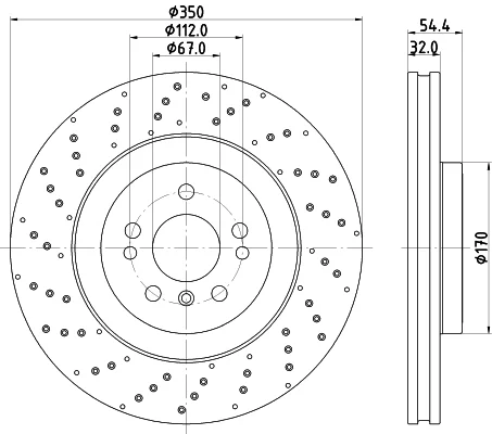 Brzdový kotouč HELLA 8DD355122-541 Brzdový kotouč HELLA 8DD355122-541