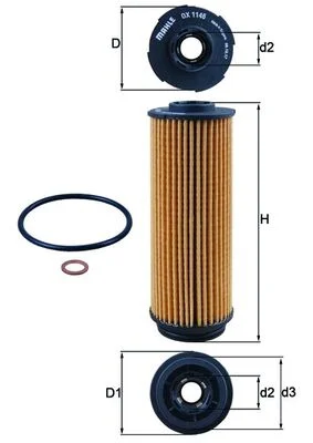 Olejový filtr MAHLE OX1146D