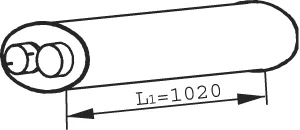Střední tlumič výfuku DINEX 21395 Střední tlumič výfuku DINEX 21395
