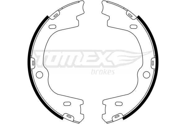 Sada brzdových čelistí Tomex Brakes TX23-27 Sada brzdových čelistí Tomex Brakes TX23-27