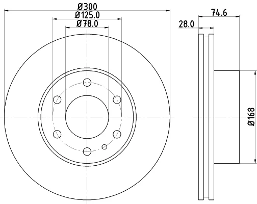 Brzdový kotouč HELLA 8DD355117-471