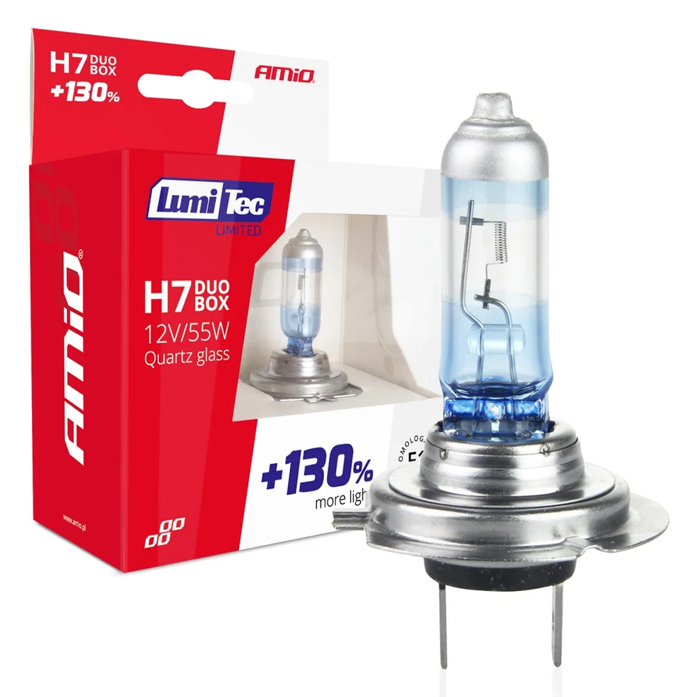 Halogenový duo blistr sada LumiTec +130% H7 12V 55W DUO AMIO 01406 Halogenový duo blistr sada LumiTec +130% H7 12V 55W DUO AMIO 01406