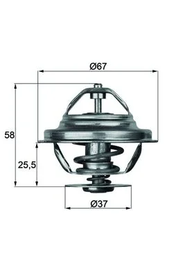 Termostat, chladivo MAHLE TX2080D Termostat, chladivo MAHLE TX2080D
