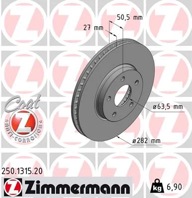 Kotouč brzdový ZIMMERMANN 250.1315.20