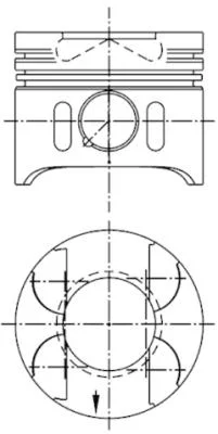 Píst KOLBENSCHMIDT 97482610 – OE A6460300717