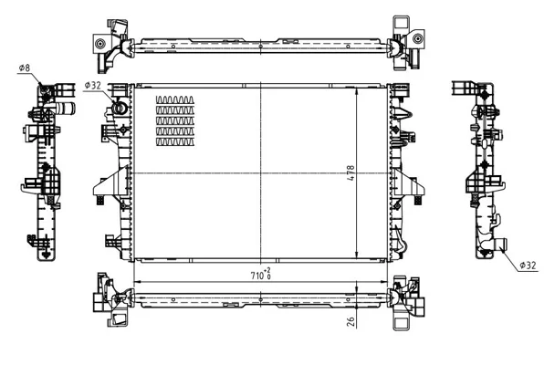 CHLADIČ VW T5 2.0 TDI-TSI 09- HART 618692 – OE 7E0121253A