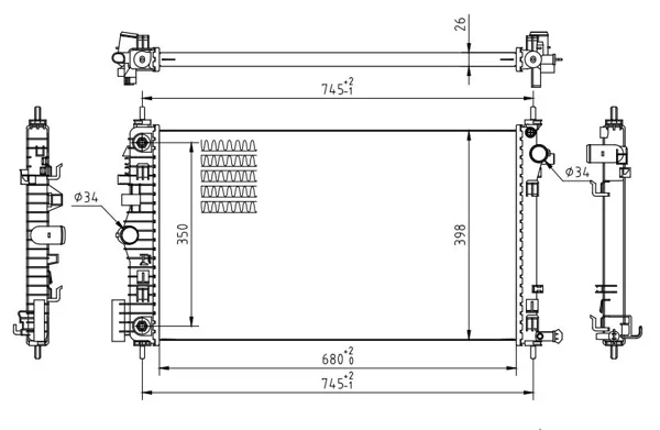 CHLADIČ INSIGNIA 2.8V6 08- /AUTOMAT HART 637159