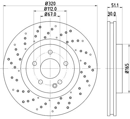Brzdový kotouč HELLA 8DD355120-351