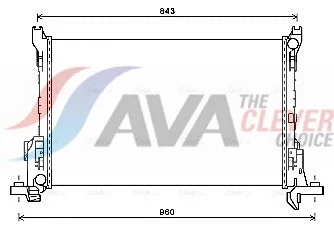 Chladič, chlazení motoru AVA Clever Choice RT2625 Chladič, chlazení motoru AVA Clever Choice RT2625