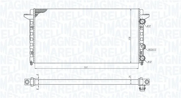 Chladič, chlazení motoru MAGNETI MARELLI 350213189200