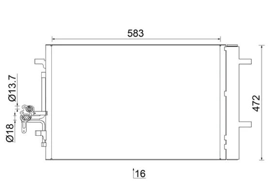 Kondenzátor, klimatizace MAHLE AC959000S