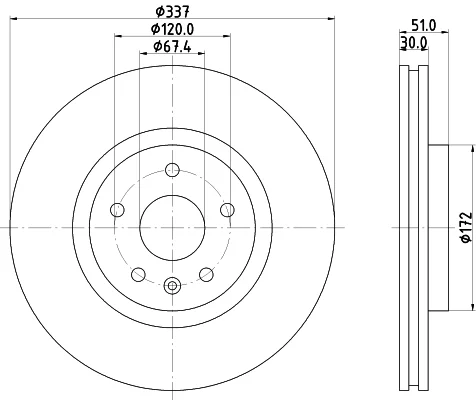 Brzdový kotouč HELLA 8DD355116-051