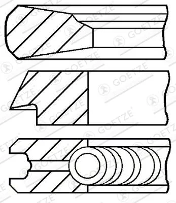 Sada pístních kroužků GOETZE ENGINE 08-325600-00 Sada pístních kroužků GOETZE ENGINE 08-325600-00